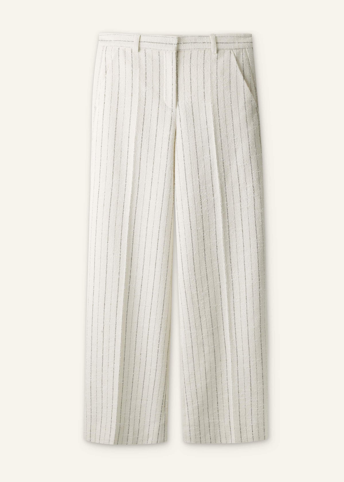ME+EM Ivory Striped Leg Elongator Pant