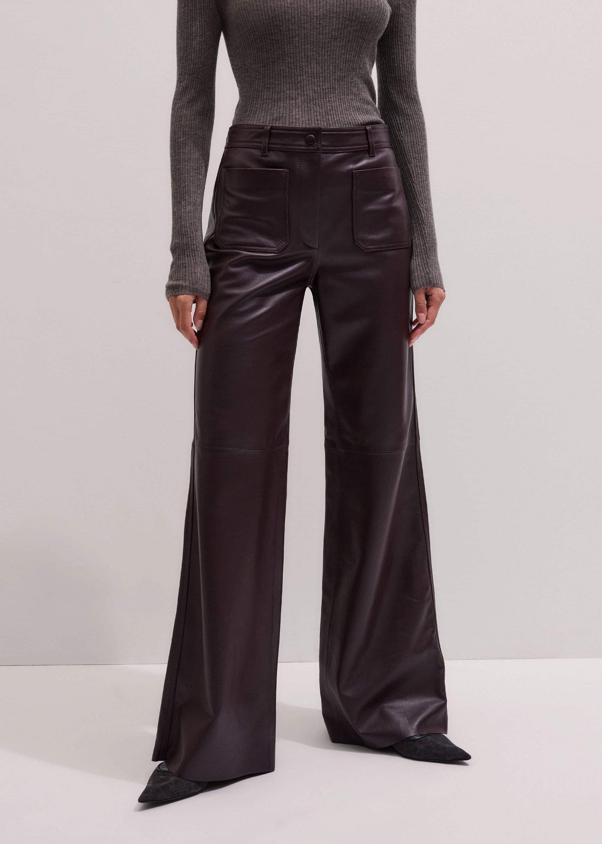 ME+EM Red Boot Cut Pant