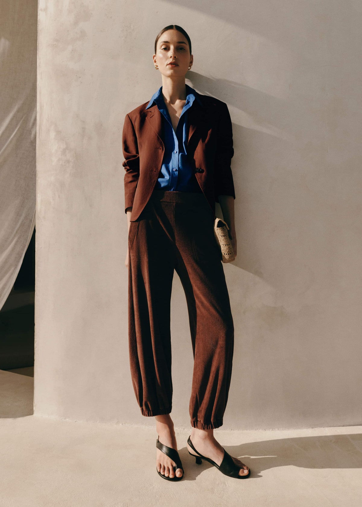 ME+EM Cinnamon Brown Relaxed Sweatpant