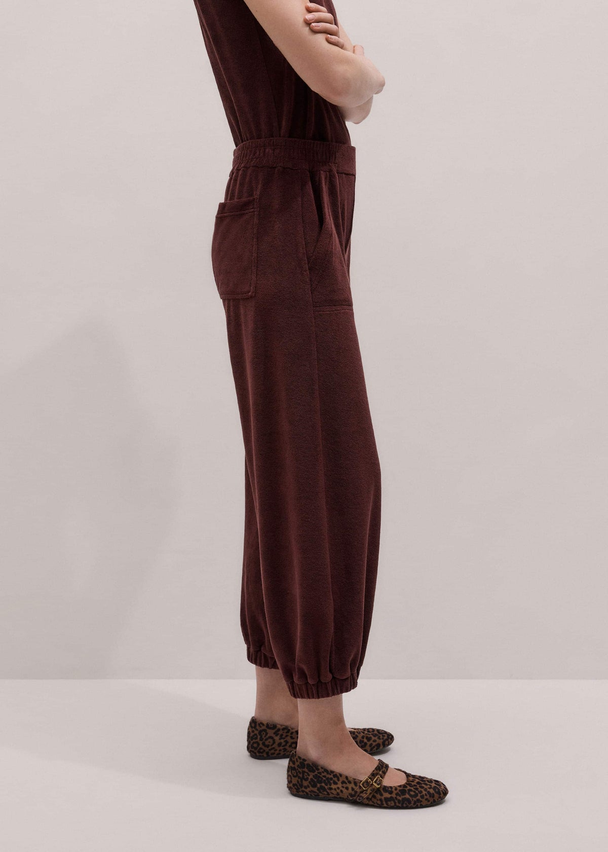 ME+EM Cinnamon Brown Relaxed Sweatpant