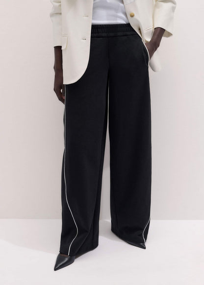 ME+EM Black Wide Barrel Track Pant