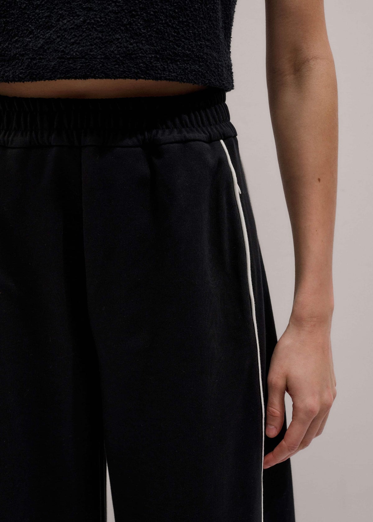 ME+EM Black Wide Barrel Track Pant