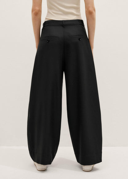ME+EM Black Barrel Leg Pant