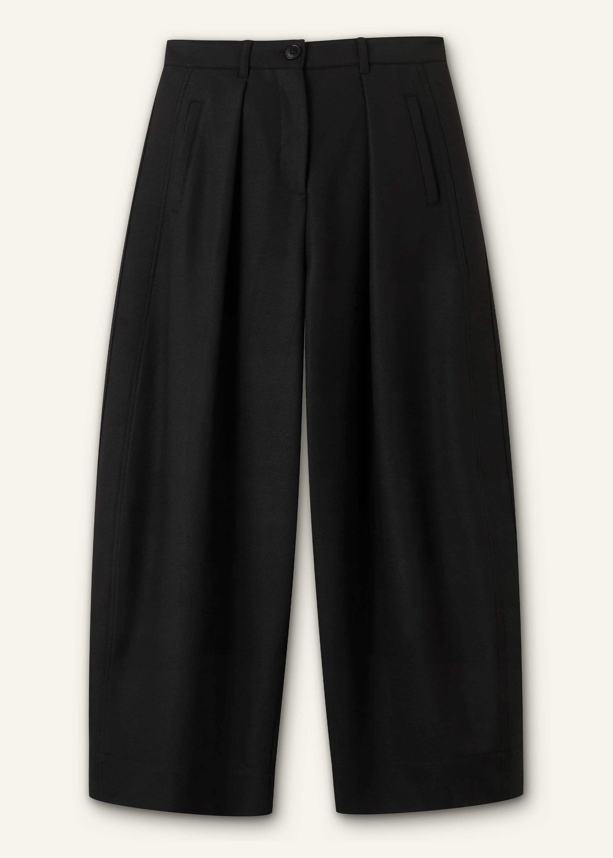 ME+EM Black Barrel Leg Pant