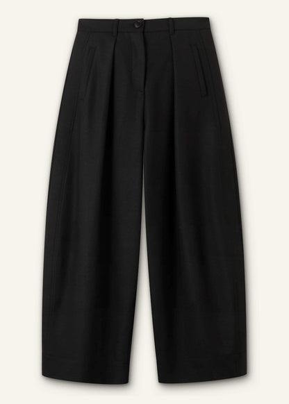 ME+EM Black Barrel Leg Pant