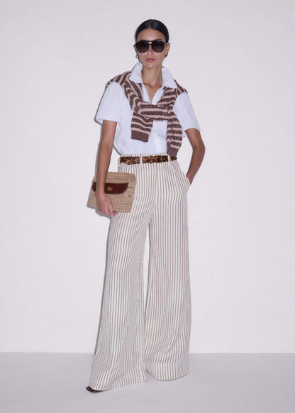 ME+EM White Cheesecloth Trim Detail Blouse