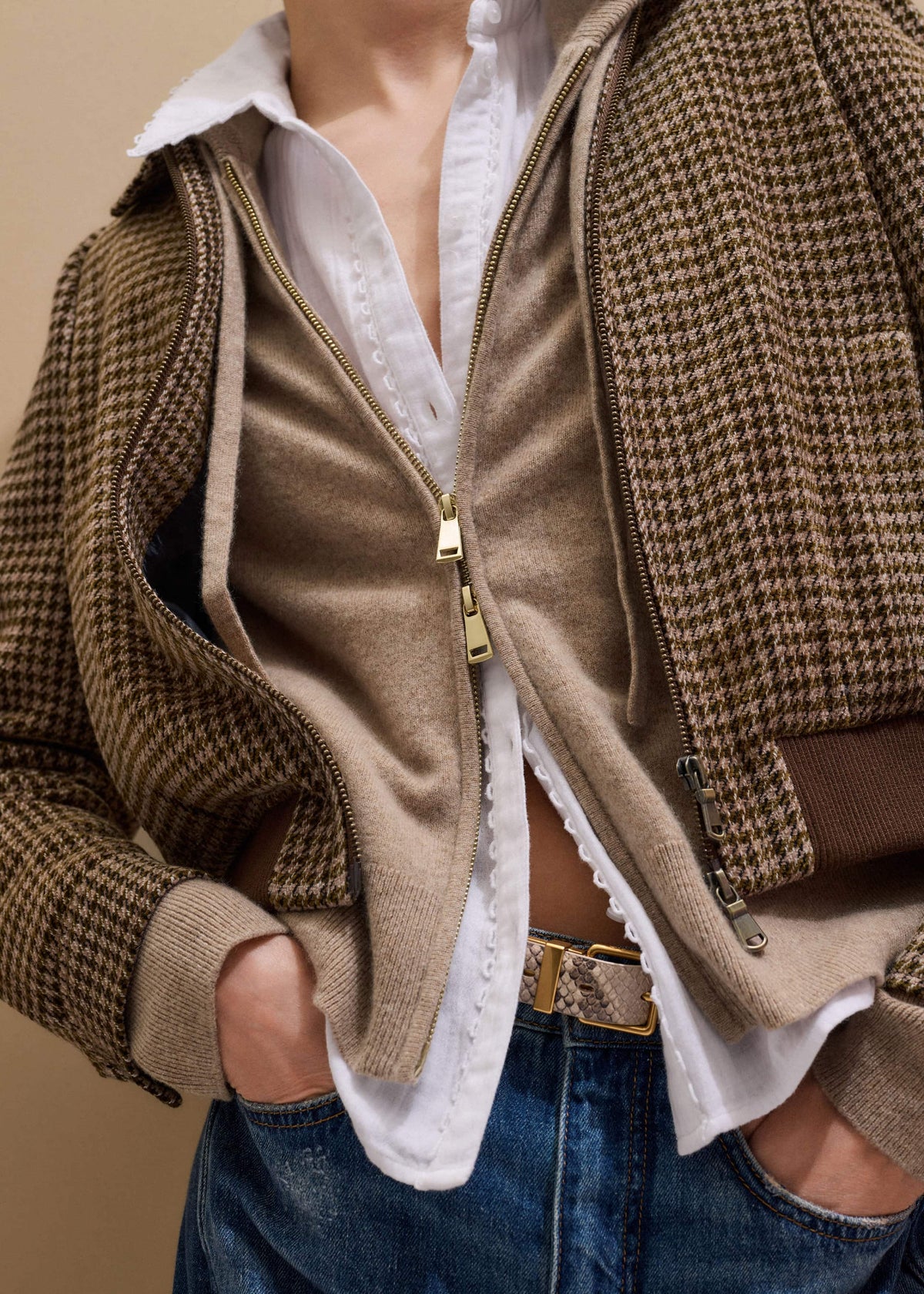 ME+EM White Cheesecloth Trim Detail Shirt