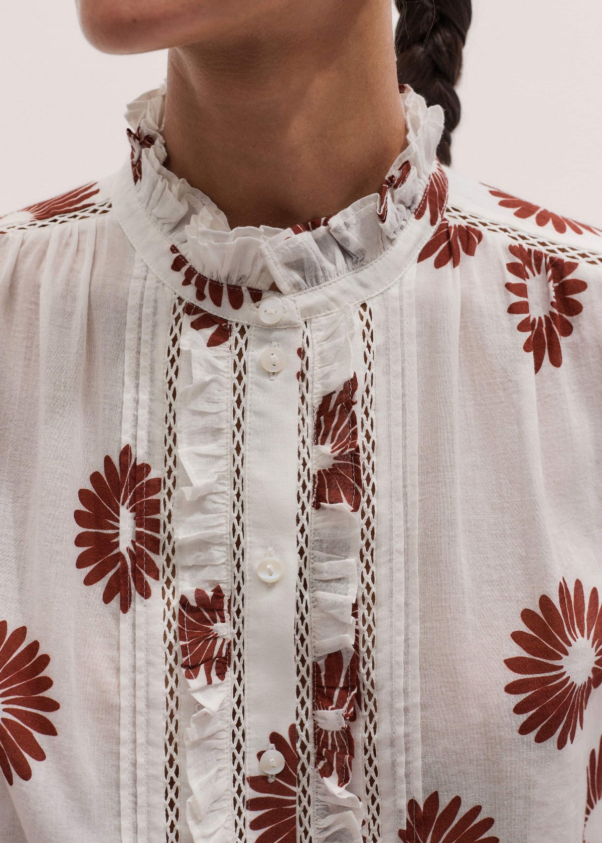 ME+EM Cream Summer Swing Blouse