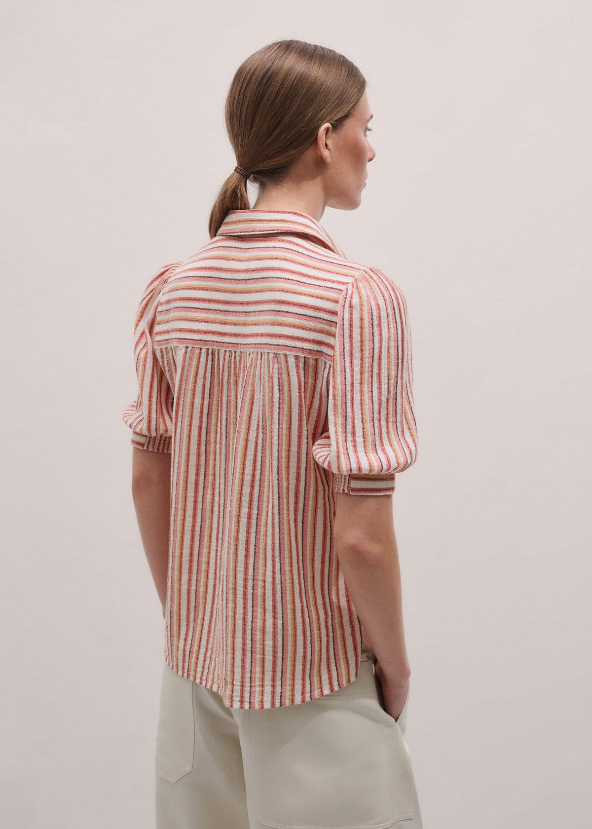 ME+EM Pink Stripe Summer Blouse