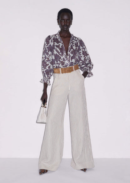 ME+EM Cream Floral Print Blouse