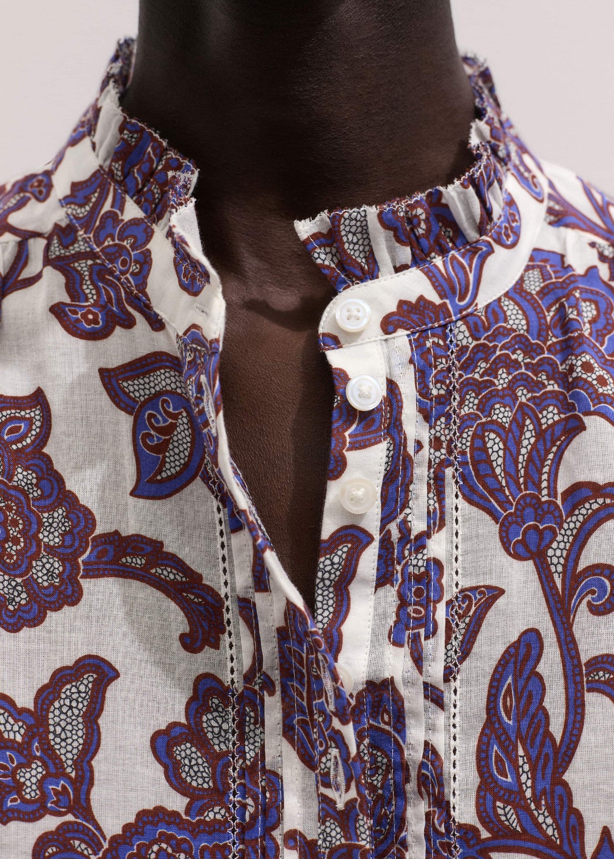 ME+EM Cream Floral Print Blouse