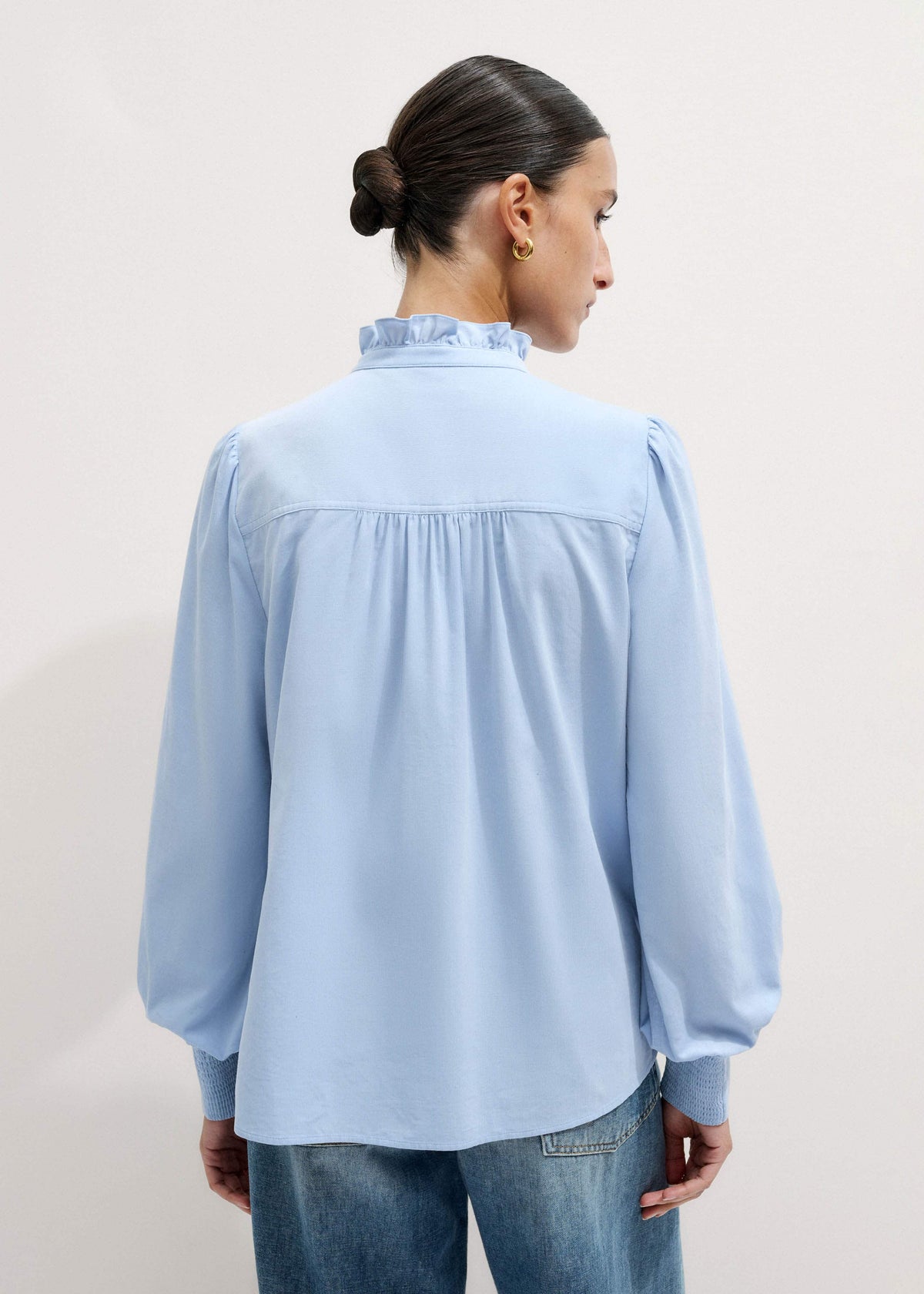 ME+EM Blue Winter Blouse