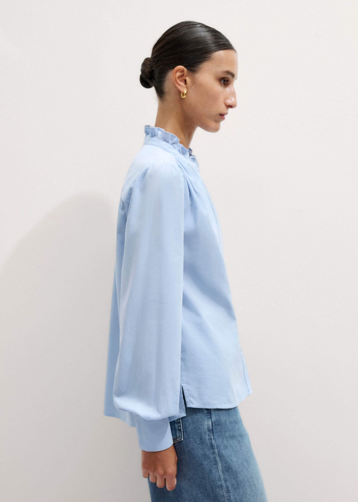 ME+EM Blue Winter Blouse