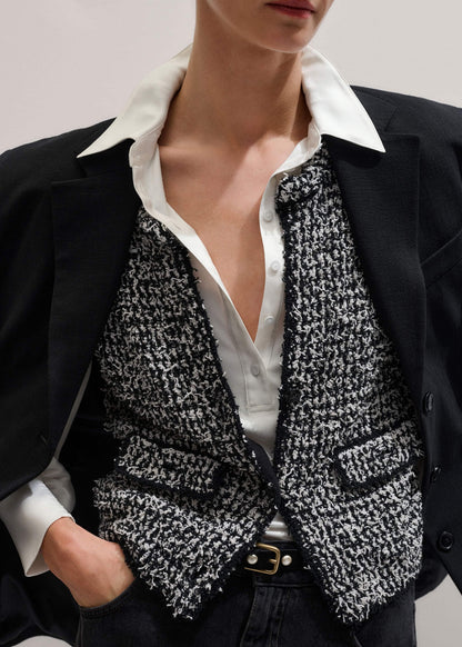 ME+EM Cream Fluid Sleeve Layering Blouse
