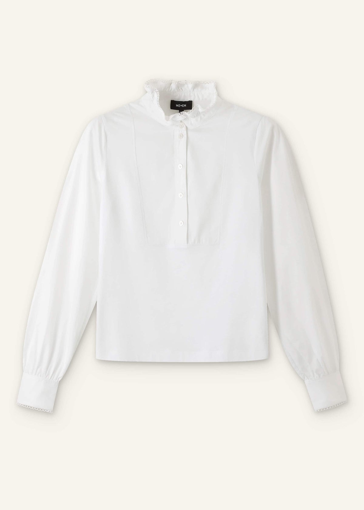 ME+EM White Frill Neck Layering Blouse