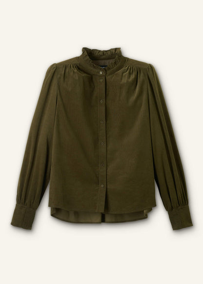 ME+EM Olive Green Winter Blouse