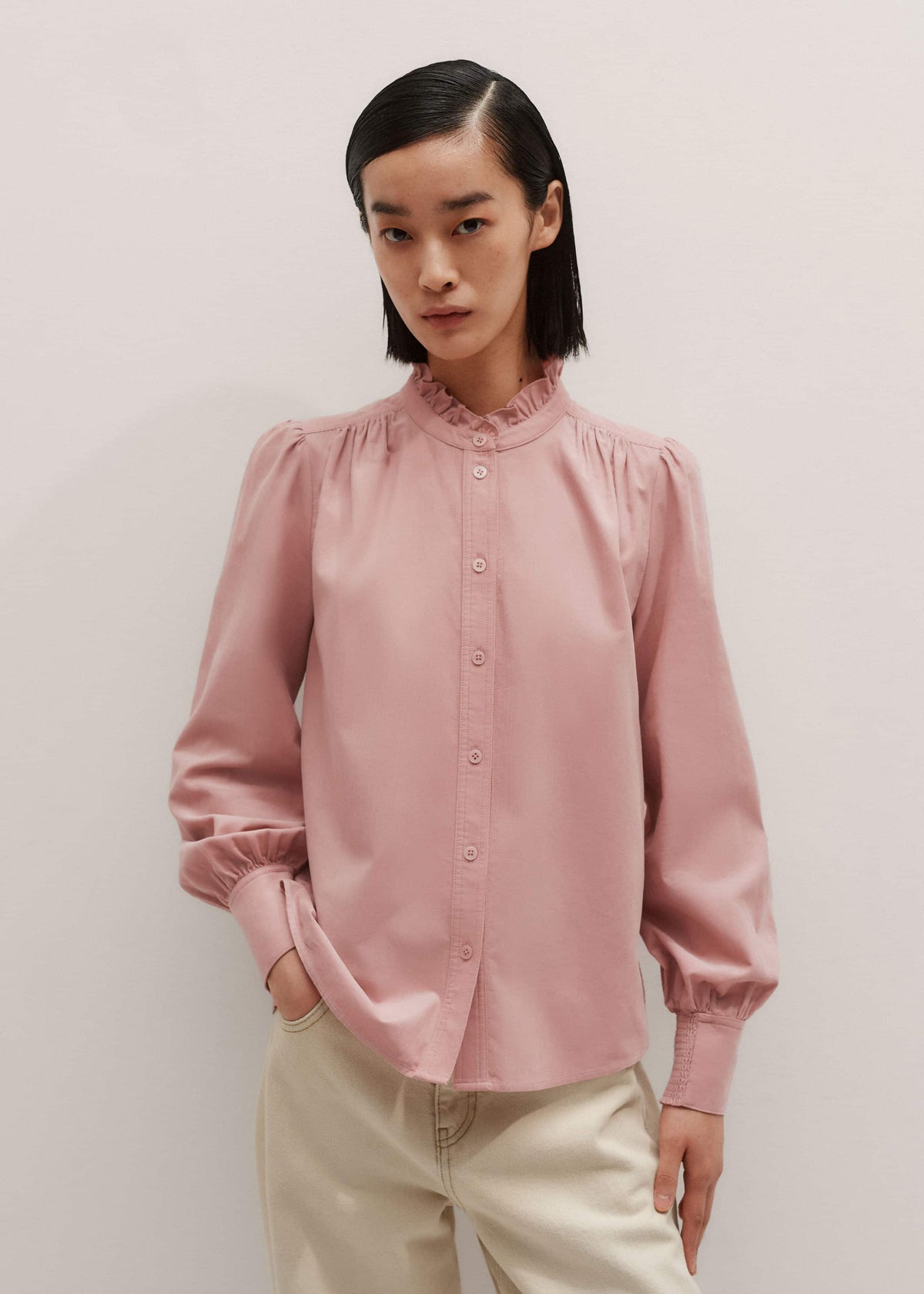 ME+EM Pink Winter Blouse