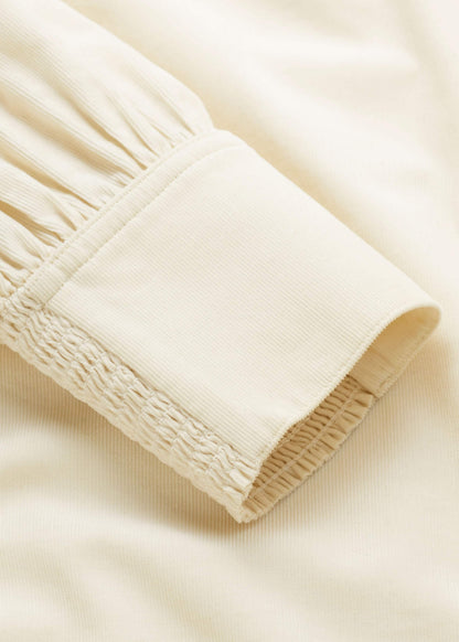 ME+EM Cream Super Soft Micro Cord Blouse