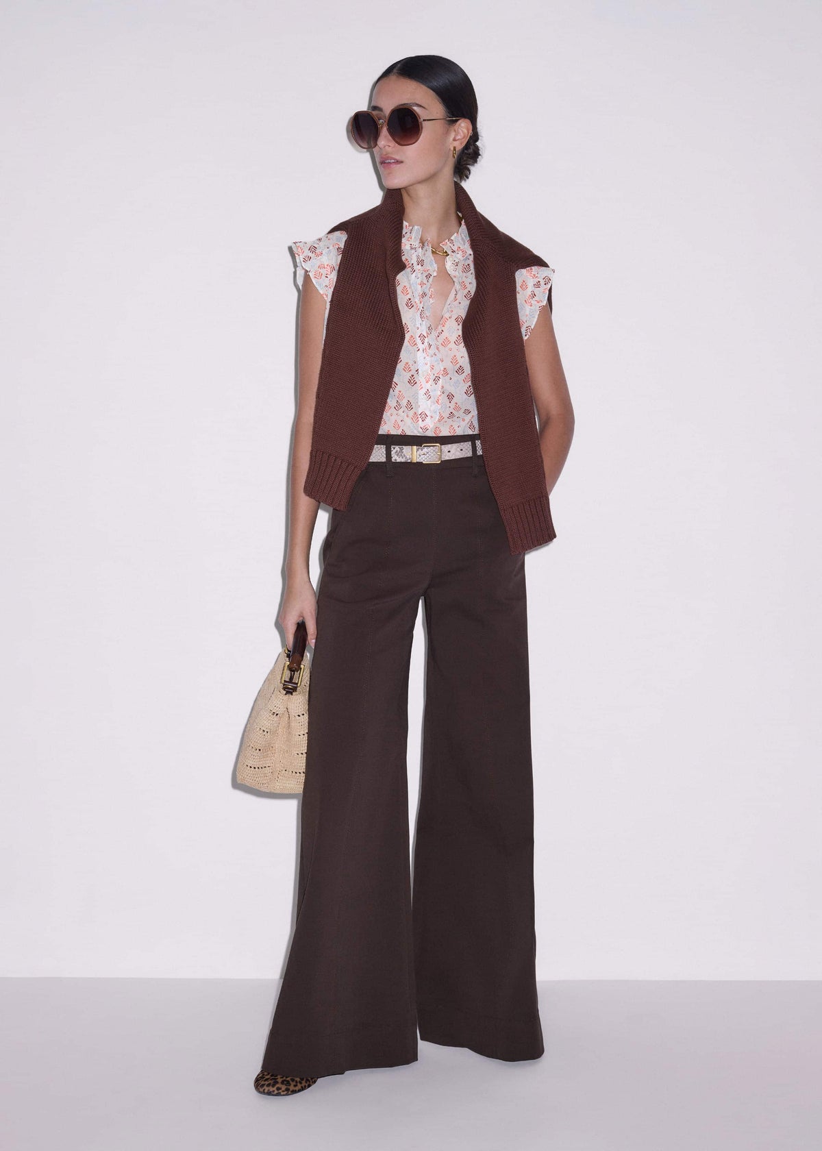 ME+EM Cream Cap Sleeve Straight Top
