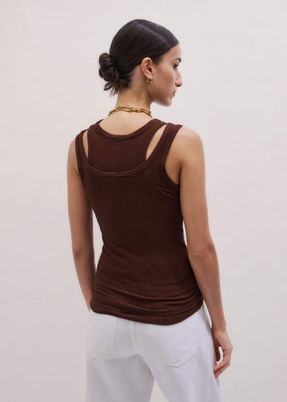 ME+EM Cinnamon Brown 2-In-1 Vest