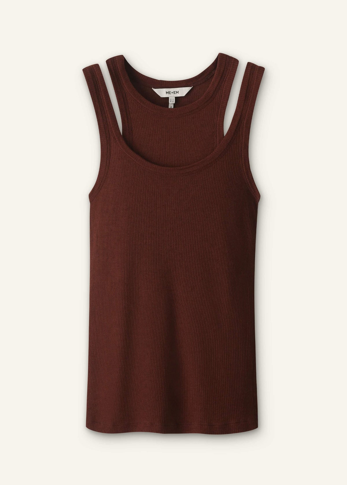 ME+EM Cinnamon Brown 2-In-1 Vest