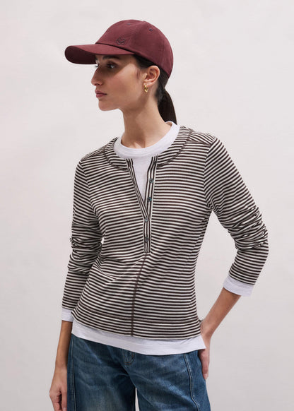 ME+EM Brown Double Layer Top
