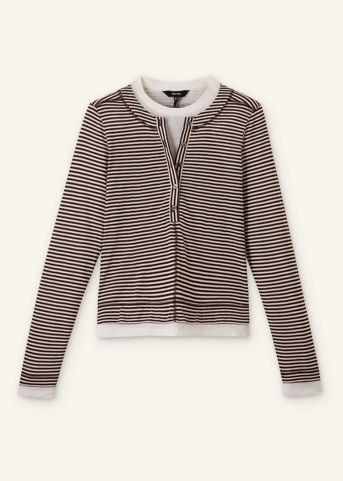 ME+EM Brown Double Layer Top