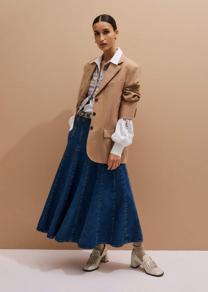 ME+EM White Lace + Poplin Layering Shirt
