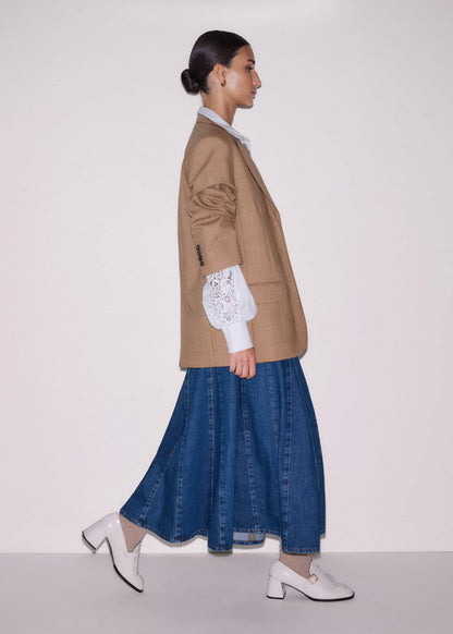 ME+EM White Lace + Poplin Layering Shirt