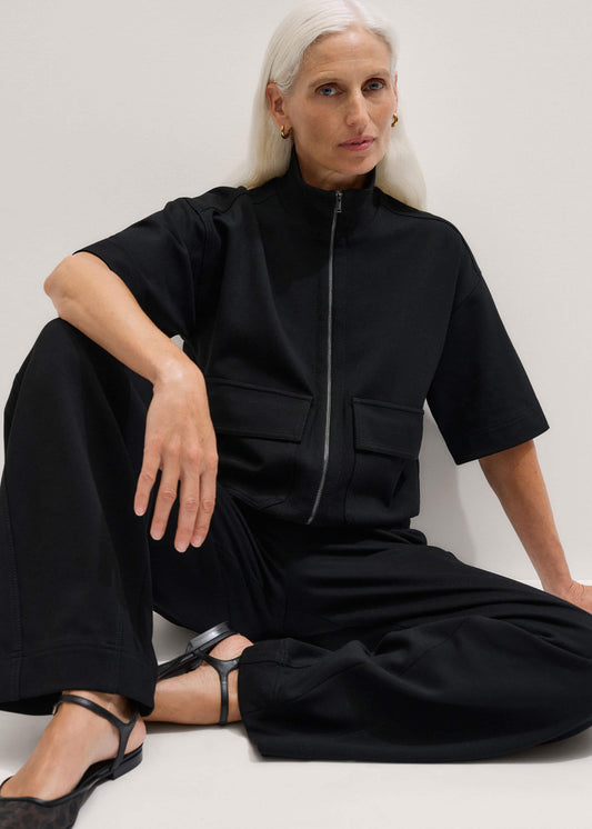 ME+EM Black Luxe Travel Tailoring Layering Jacket