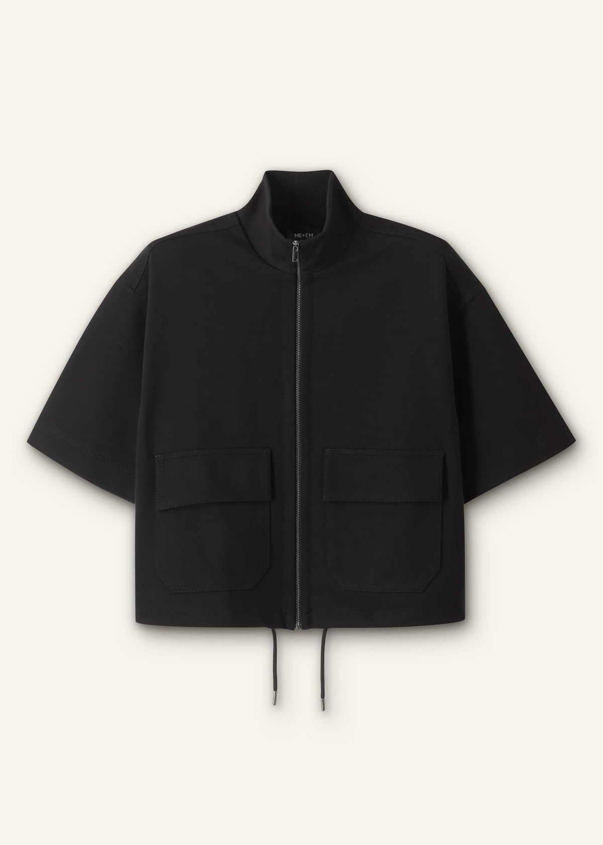 ME+EM Black Luxe Travel Tailoring Layering Jacket