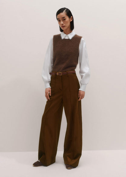 ME+EM White Collared Layering Top