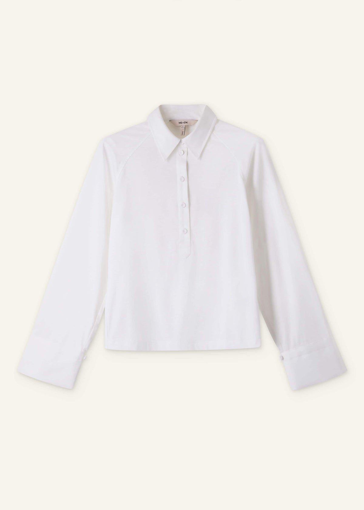 ME+EM White Raglan Shirt Layering Top