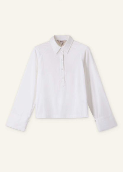 ME+EM White Raglan Shirt Layering Top