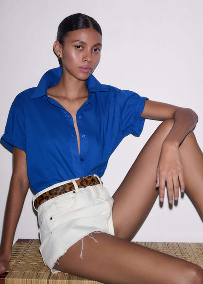ME+EM Blue Turn-Up Cuff Shirt