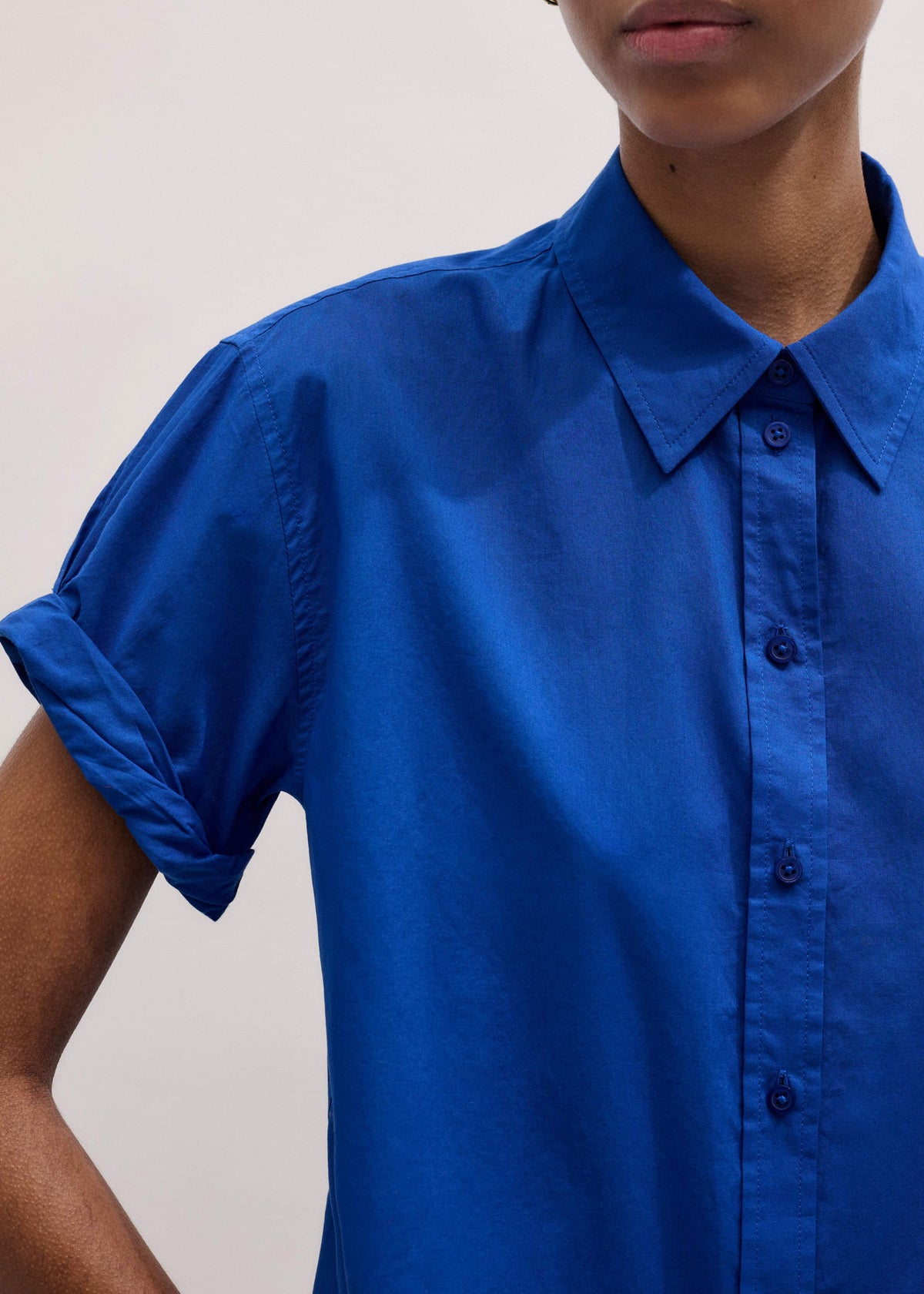 ME+EM Blue Turn-Up Cuff Shirt