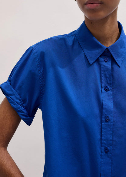 ME+EM Blue Turn-Up Cuff Shirt