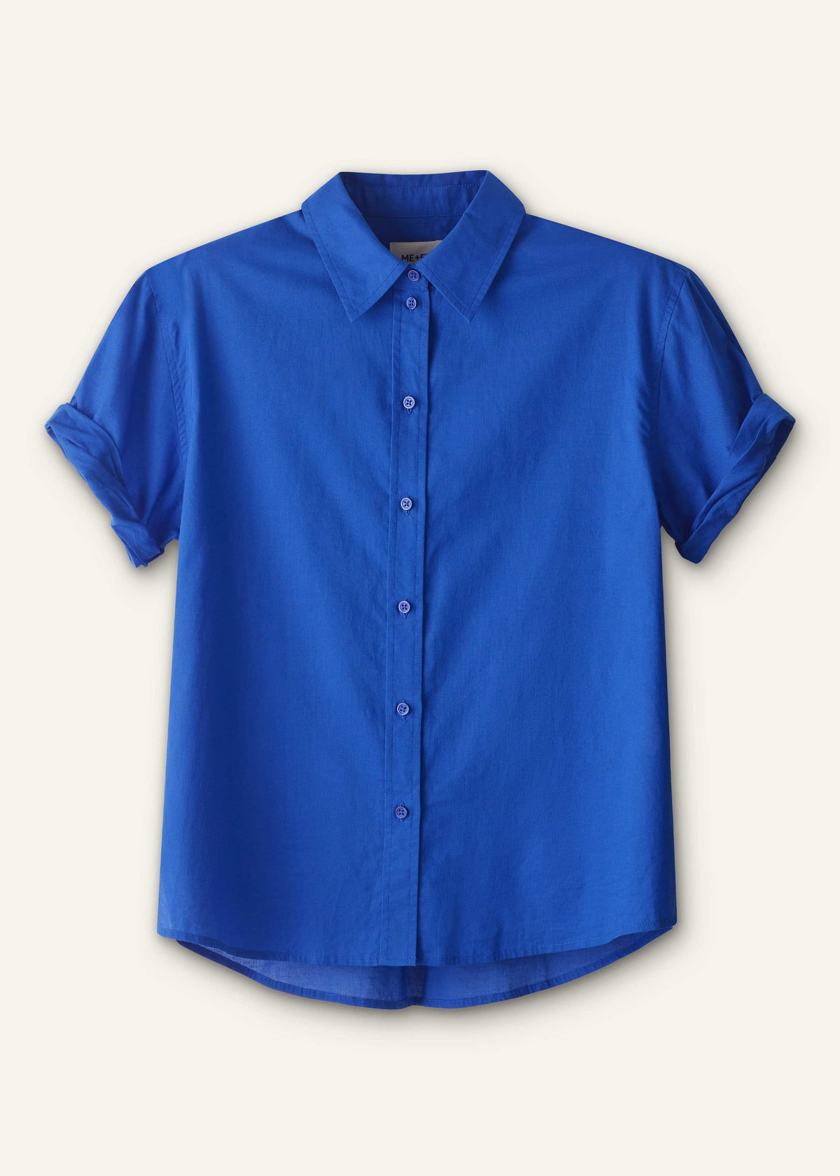 ME+EM Blue Turn-Up Cuff Shirt