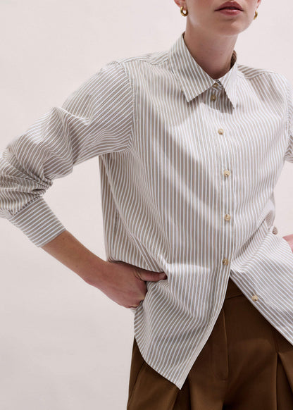 ME+EM White Stripe Relaxed Forever Shirt