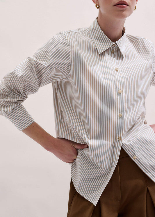 ME+EM White Stripe Relaxed Forever Shirt