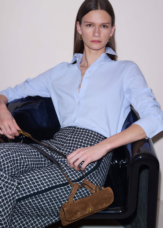 ME+EM Blue Travel Layering Shirt