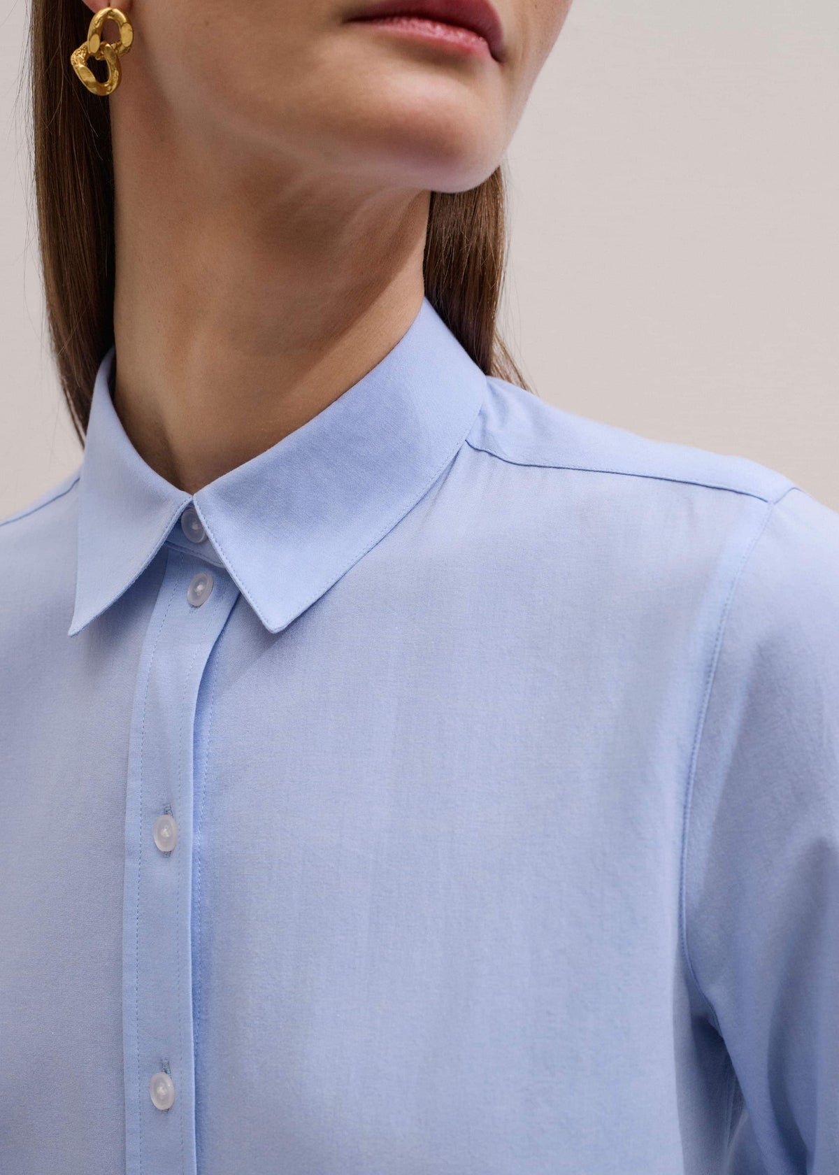 ME+EM Blue Travel Layering Shirt