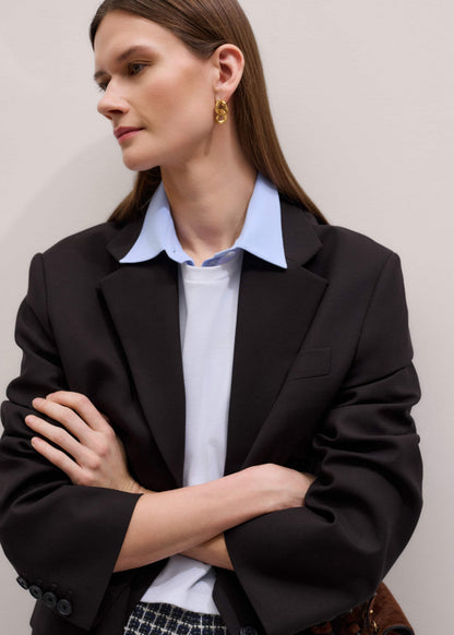 ME+EM Blue Travel Layering Shirt