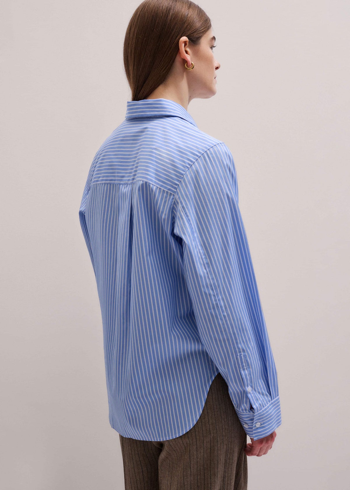 ME+EM Blue Double Cuff Relaxed Forever Shirt