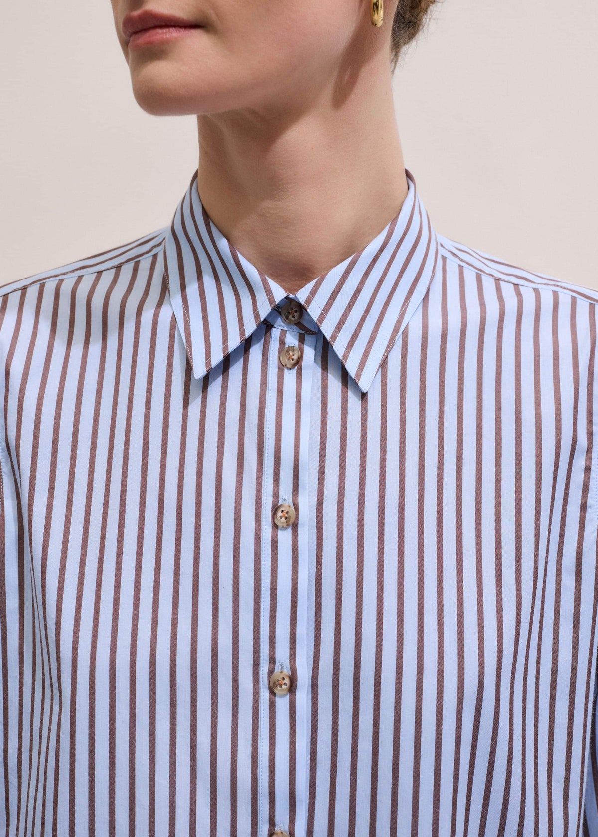 ME+EM Blue Stripe Relaxed Forever Shirt