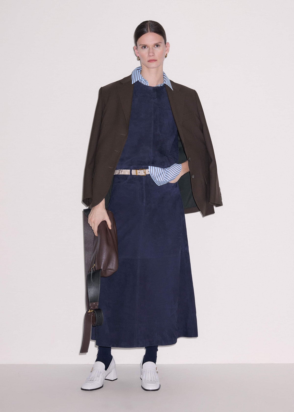 ME+EM Blue Stripe Relaxed Forever Shirt