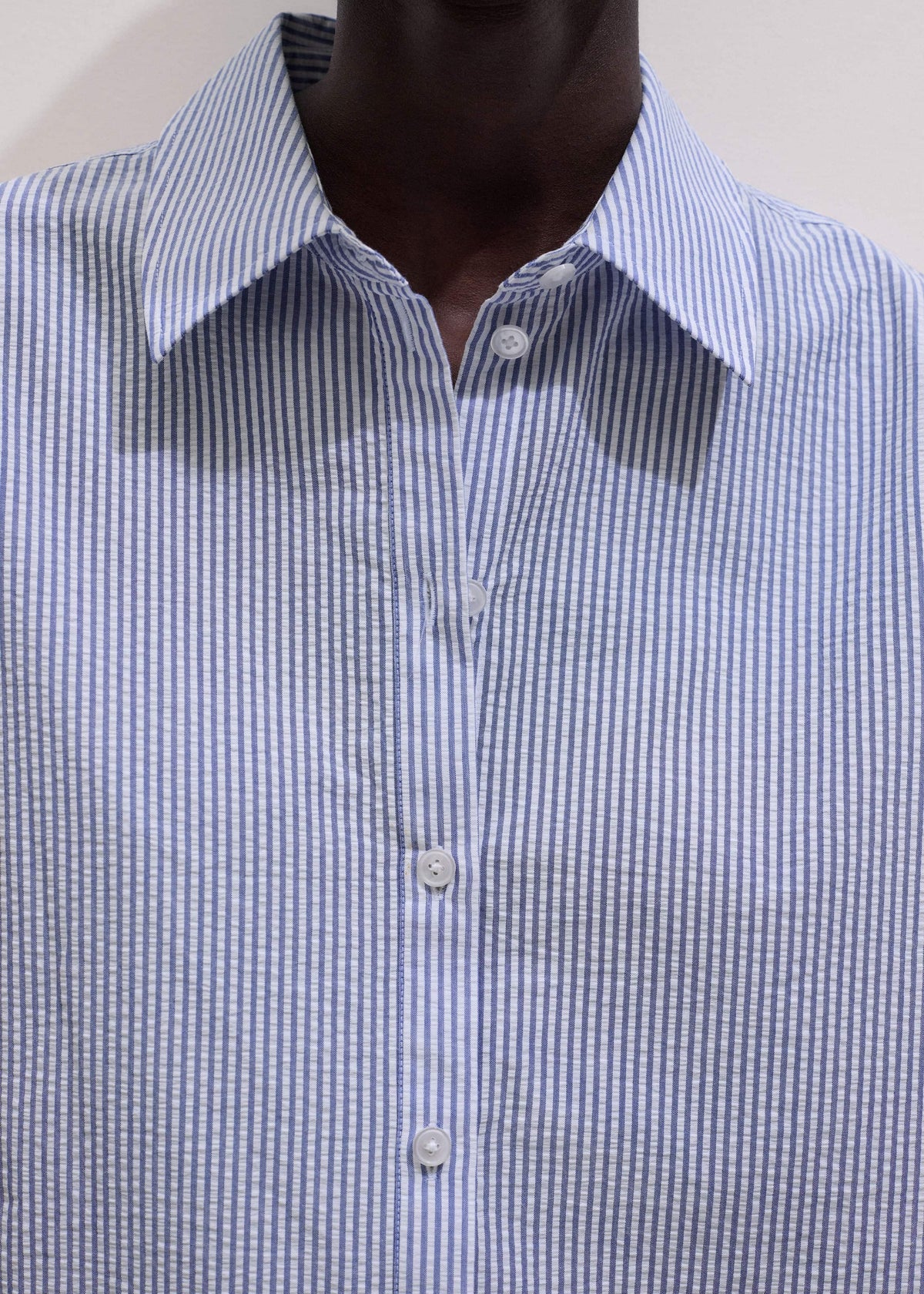 ME+EM Blue Stripe Relaxed Forever Shirt