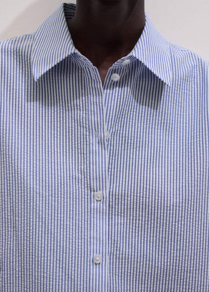 ME+EM Blue Stripe Relaxed Forever Shirt