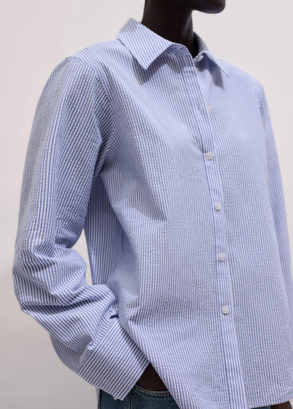 ME+EM Blue Stripe Relaxed Forever Shirt