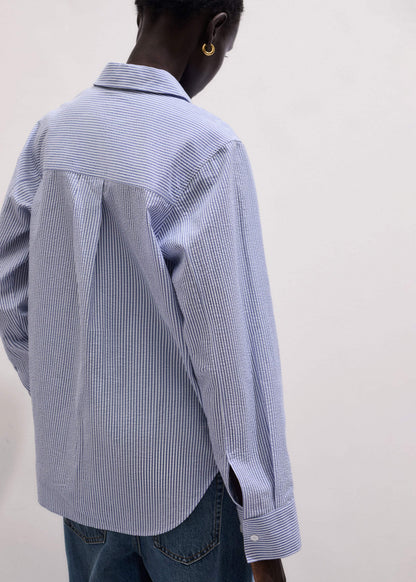 ME+EM Blue Stripe Relaxed Forever Shirt